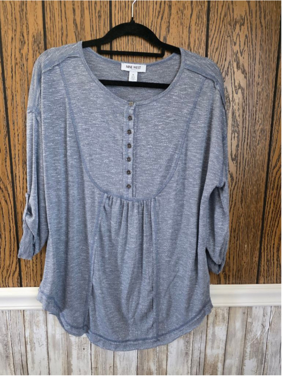 Nine West Tops - Women's Nine West Blue Tunic Top M